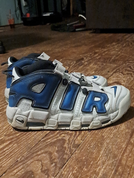 Nike Other - White and Blue Nike 96 Uptempo AIR Basketball Sneakers
